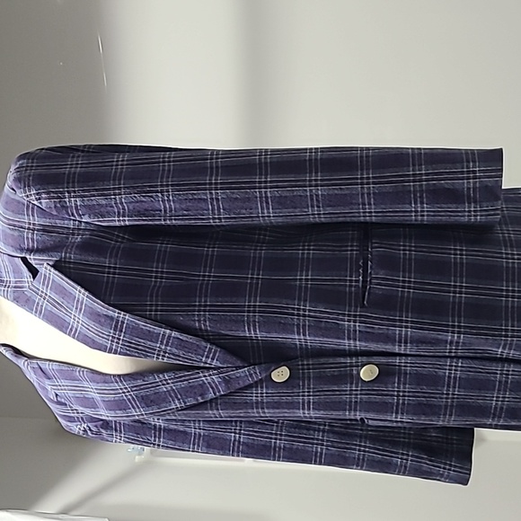 JH Collectibles vintage 90s Plaid Unisex blue Jacket Blazer preppy size 8 - Picture 7 of 9